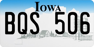 IA license plate BQS506
