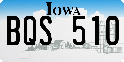 IA license plate BQS510