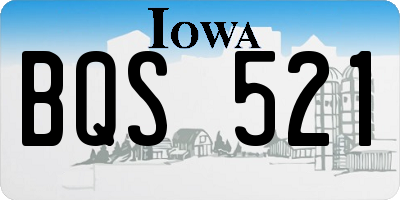 IA license plate BQS521