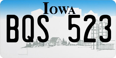 IA license plate BQS523