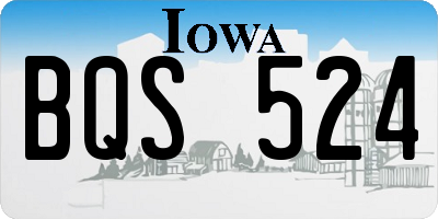 IA license plate BQS524