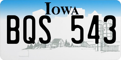 IA license plate BQS543