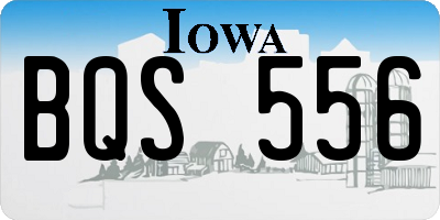 IA license plate BQS556