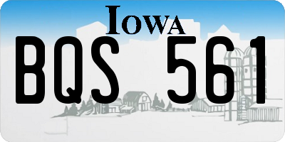 IA license plate BQS561