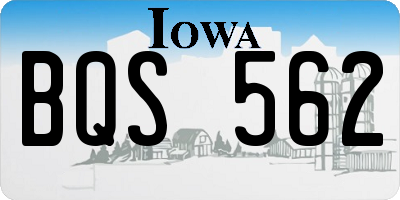 IA license plate BQS562