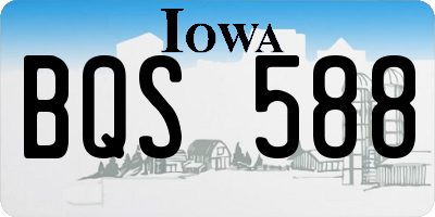 IA license plate BQS588
