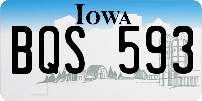 IA license plate BQS593