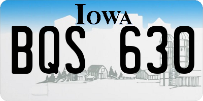 IA license plate BQS630