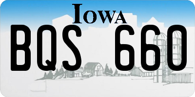 IA license plate BQS660