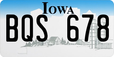 IA license plate BQS678