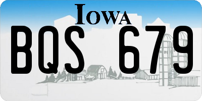 IA license plate BQS679