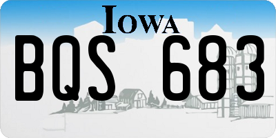 IA license plate BQS683