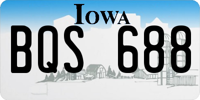 IA license plate BQS688