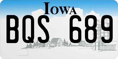IA license plate BQS689