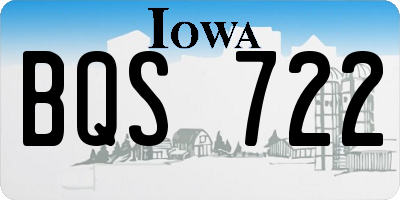 IA license plate BQS722