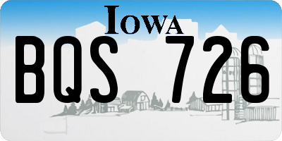 IA license plate BQS726