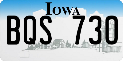 IA license plate BQS730