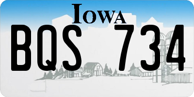 IA license plate BQS734
