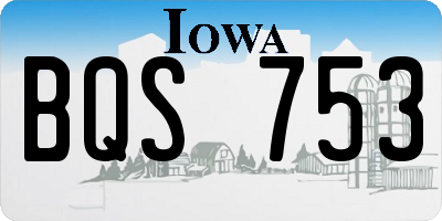 IA license plate BQS753