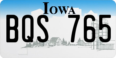 IA license plate BQS765
