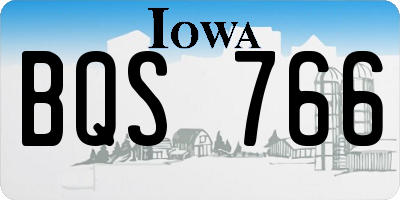 IA license plate BQS766