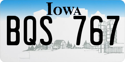 IA license plate BQS767