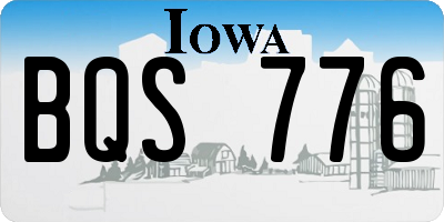 IA license plate BQS776