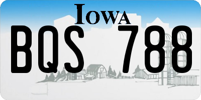 IA license plate BQS788