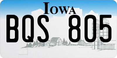 IA license plate BQS805
