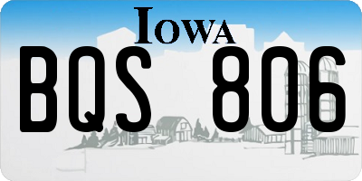 IA license plate BQS806