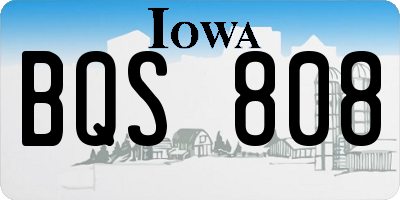 IA license plate BQS808