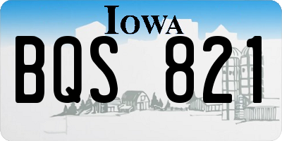 IA license plate BQS821