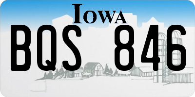 IA license plate BQS846