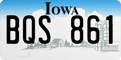 IA license plate BQS861