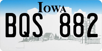 IA license plate BQS882
