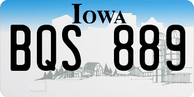 IA license plate BQS889