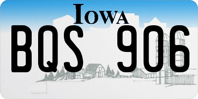 IA license plate BQS906
