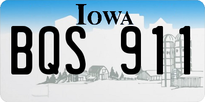 IA license plate BQS911