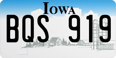 IA license plate BQS919