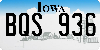 IA license plate BQS936