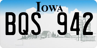 IA license plate BQS942