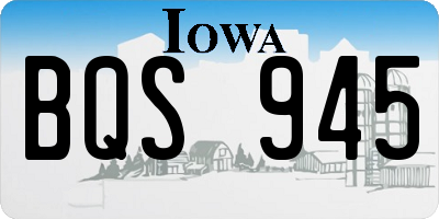 IA license plate BQS945