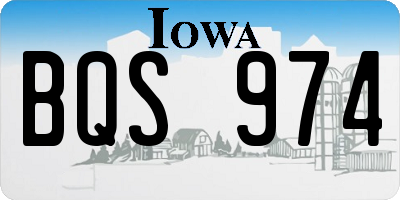 IA license plate BQS974