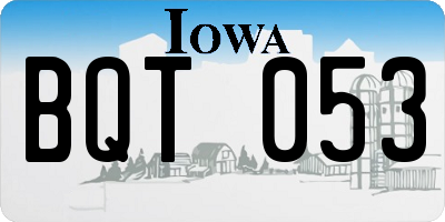 IA license plate BQT053