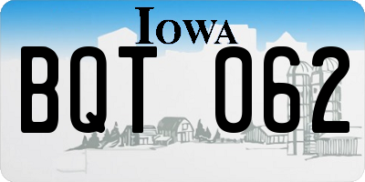 IA license plate BQT062