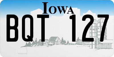 IA license plate BQT127