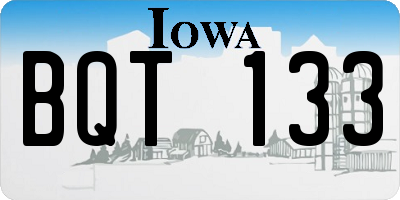 IA license plate BQT133
