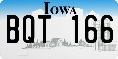 IA license plate BQT166