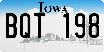 IA license plate BQT198