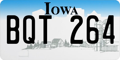 IA license plate BQT264